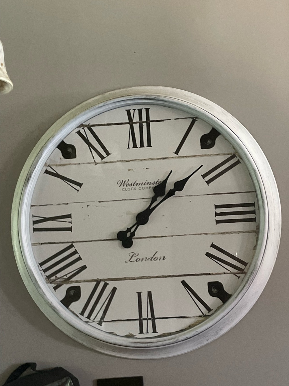 Westminster Oversized 30" Wall Clock - White